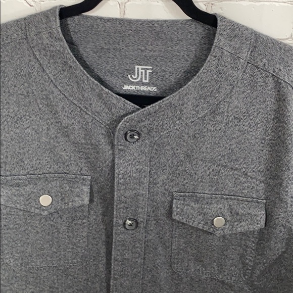 JackThreads grey button down shirt - Picture 2 of 8